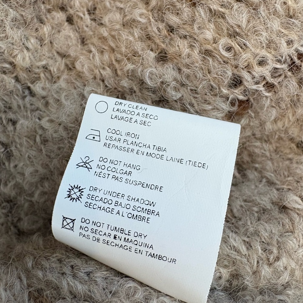 L. paulet 100% Alpaca Shaggy Open Cardigan Sweater - Picture 13 of 14